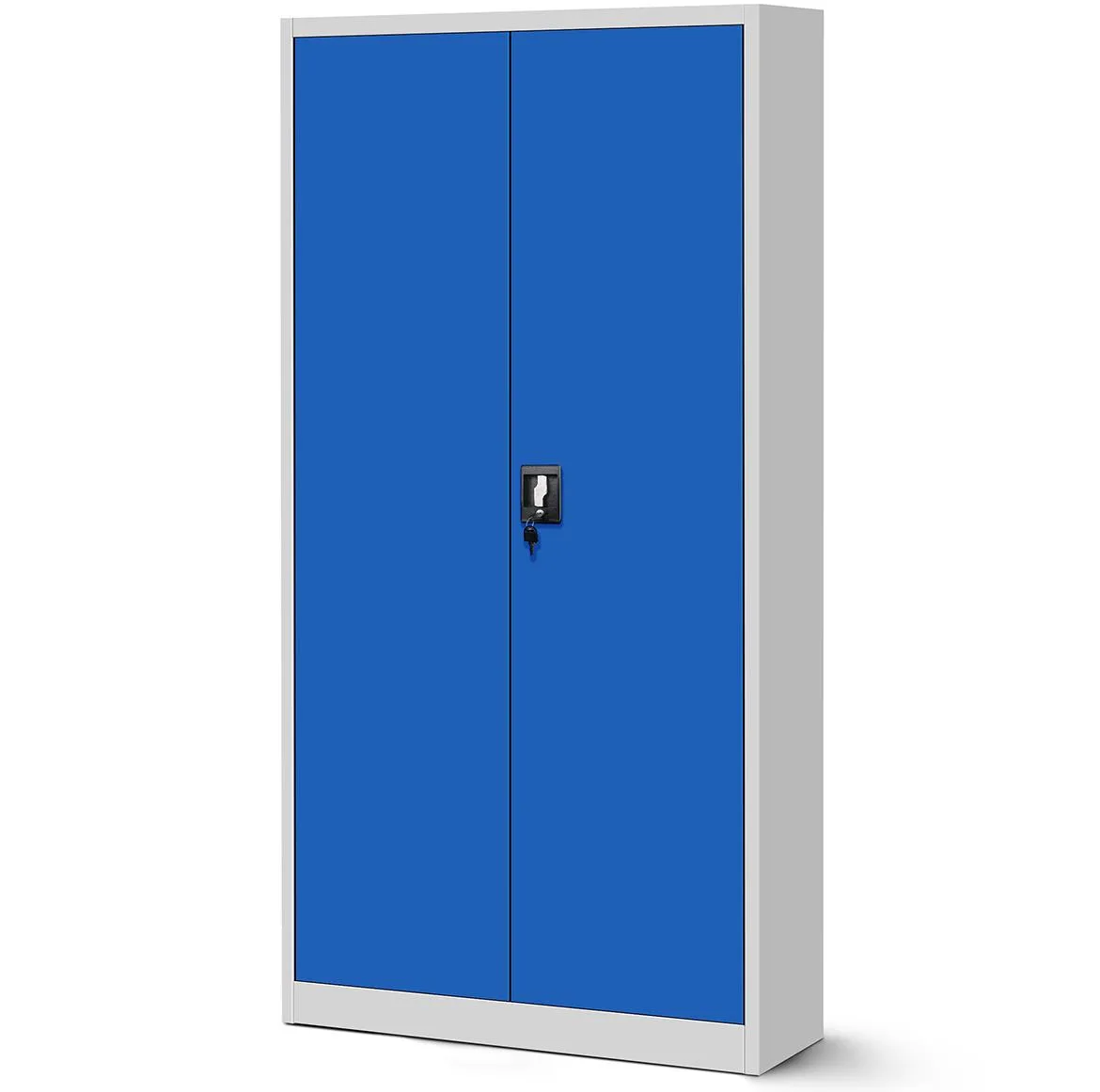 ?an h garderober, metal, sivo/plavi 90x40x195