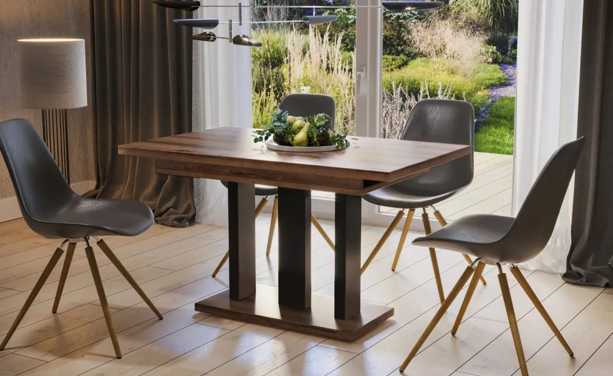 Appia sto 130(210)x80x76 cm tamni hrast