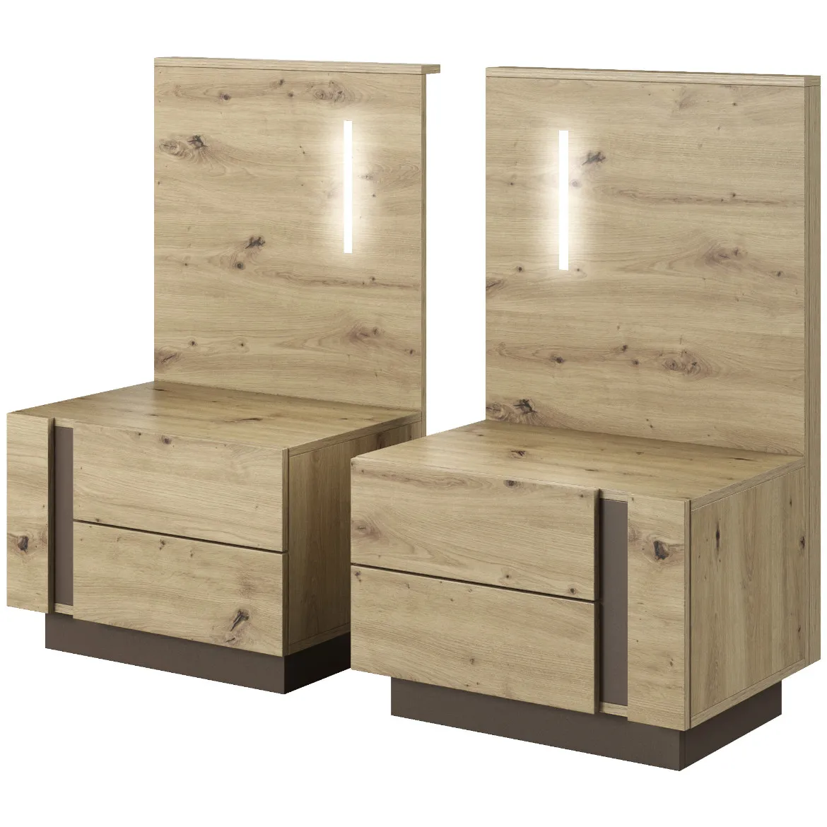 Arco nocni ormaric set 2 kom 60x46x102 artisan / sivi