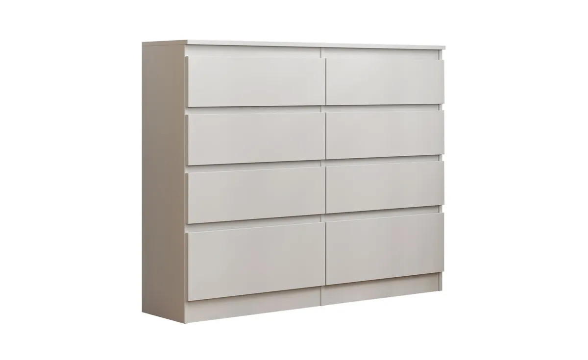 Ariel komoda 4+4 fioke 120x33x100 cm bela