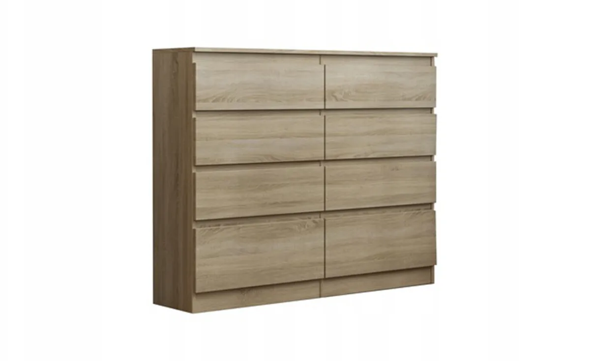 Ariel komoda 4+4 fioke 120x33x100 cm sonoma