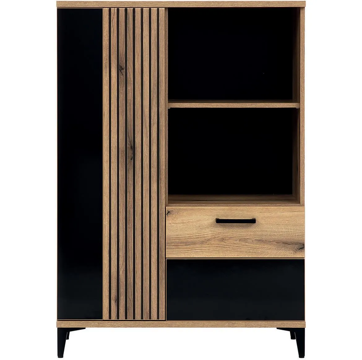 Aris As05 ormaric 88,5x39x126 Hrast/Crni