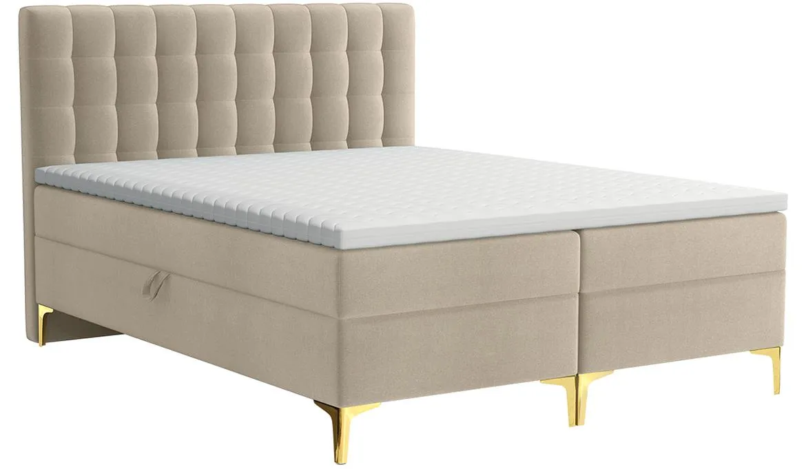 Arles boxspring krevet 140x212x116 cm bež