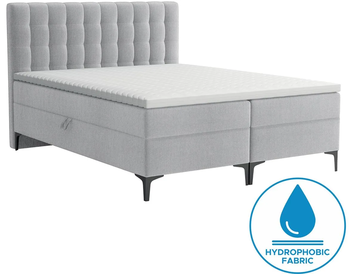 Arles boxspring krevet 140x212x116 cm sivi