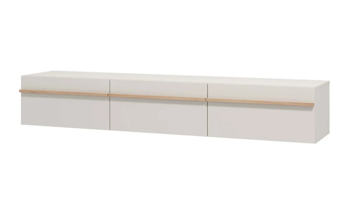 Arles tv komoda 3 vrata 192x44x32 cm kašmir/artisan hrast