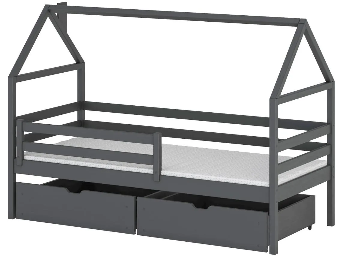 Aron krevet 97x208x132,5 cm tamno sivi