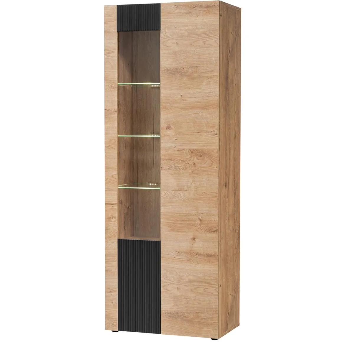 Aron RZS AR WSN vitrina 90x40x132 ribbeck hrast/crna