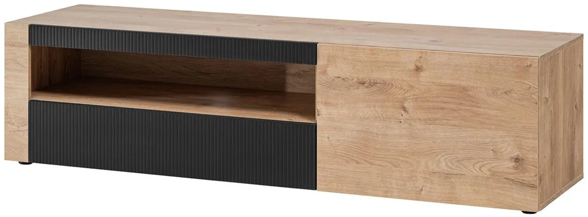 Aron  tv komoda 160x45x42 ribbeck hrast/crni