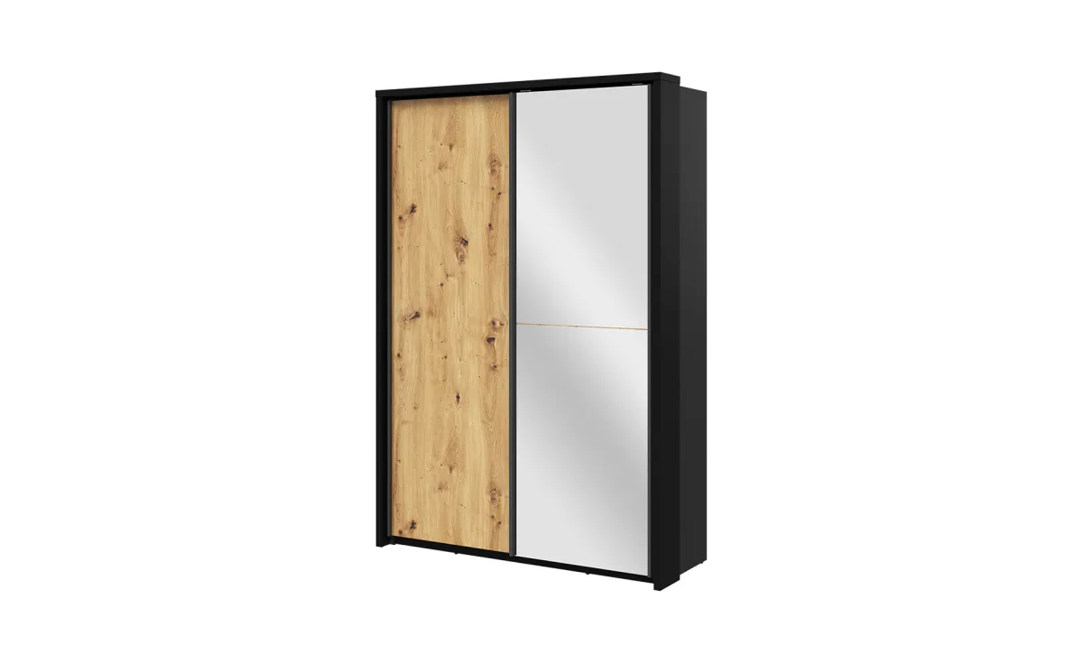 Arti ormar 160x57x219 cm crni/hrast