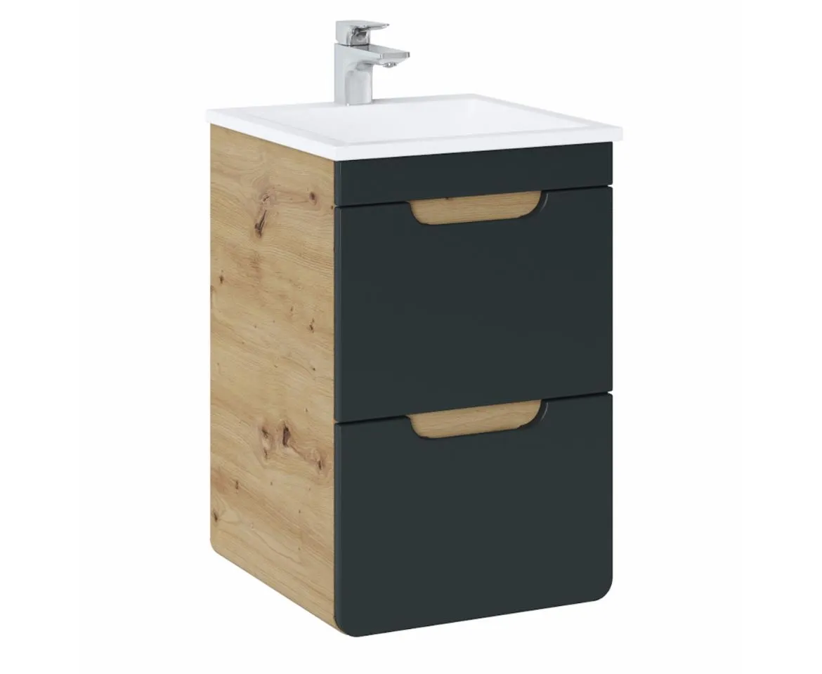 Aruba kupatilski element 2 fioke  40x41x59 crni/hrast
