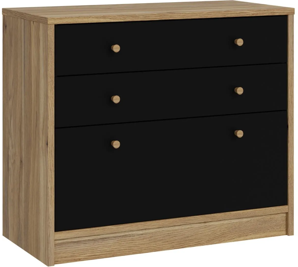 Asmara WQNK215 Komoda 89,8x41,5x77,6 natur/crna