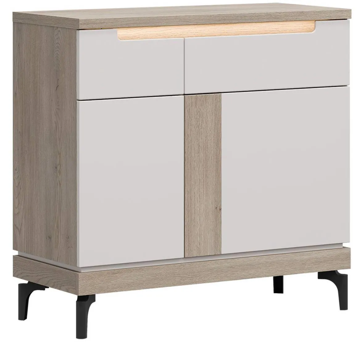 Aston An02 Komoda 90x39x87,5 hrast/kašmir bež