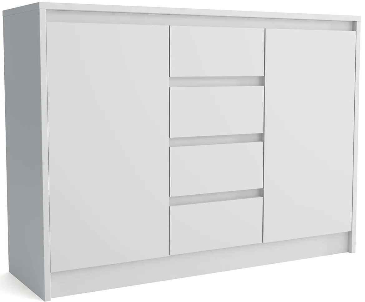 Aston komoda 2 vrata+4 fioke 112,5x35x82,5 bela