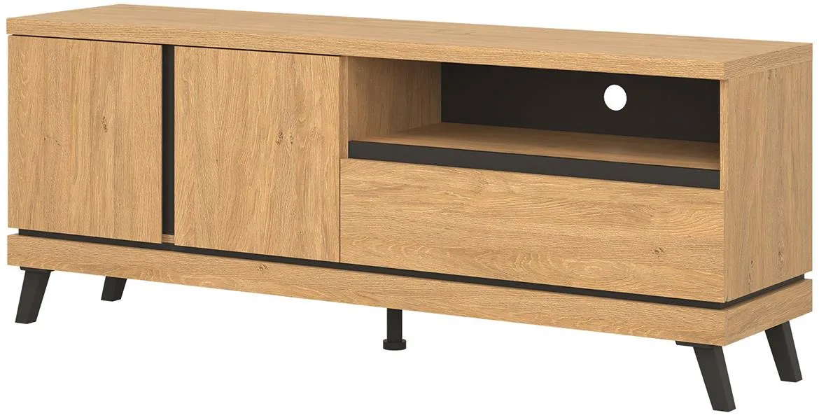 Ate At01 TV komoda159,5x39x62,5 hrast/crni