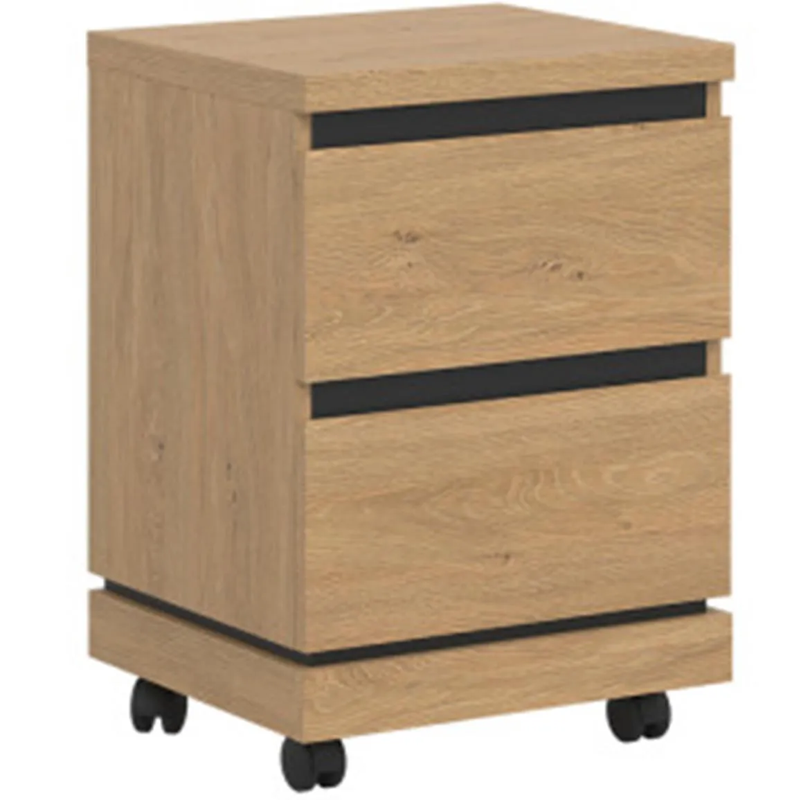 Ate At09  fiokar 44x39x63 cm hrast/crni