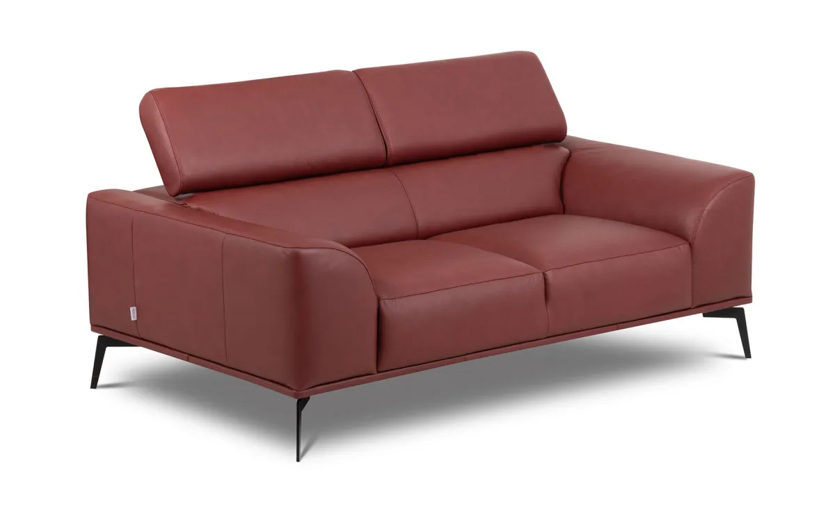 Atlanta dvosed 180x104x71/92 cm koža bordo