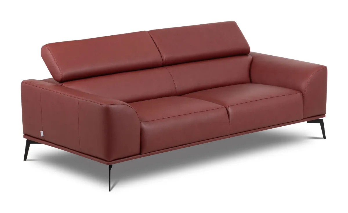 Atlanta trosed 220x104x71/92 cm koža bordo