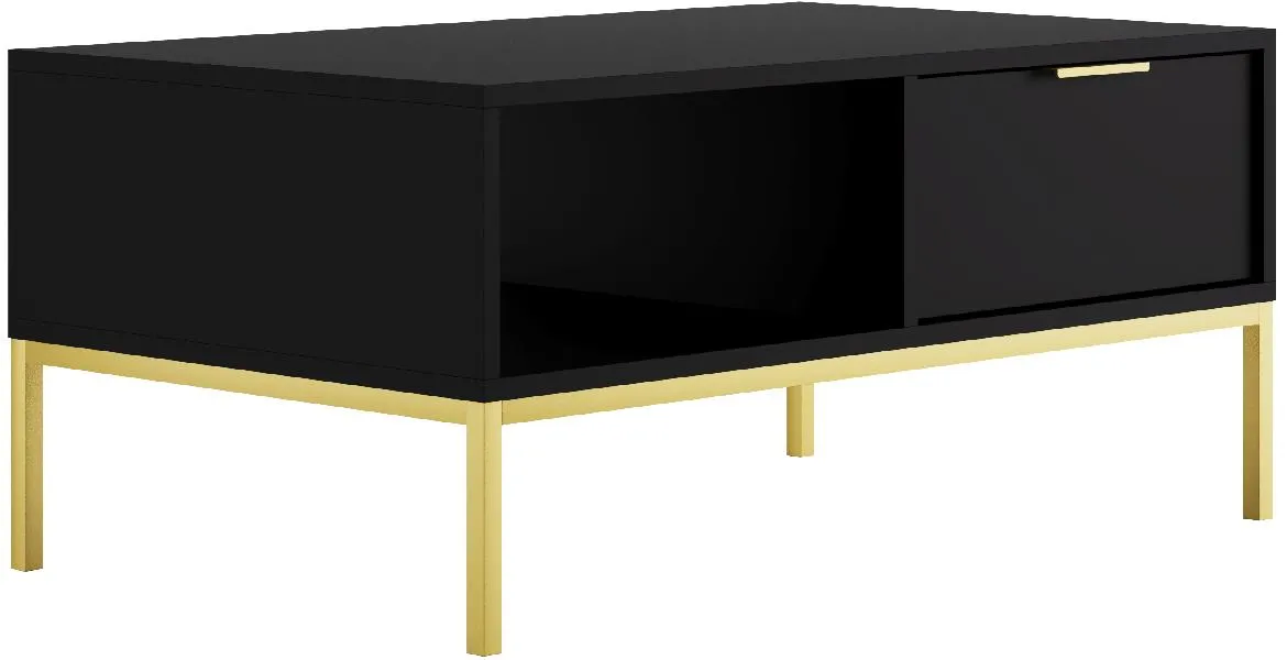 Austin klub sto 1 fioka 100x60x45,4 cm crni