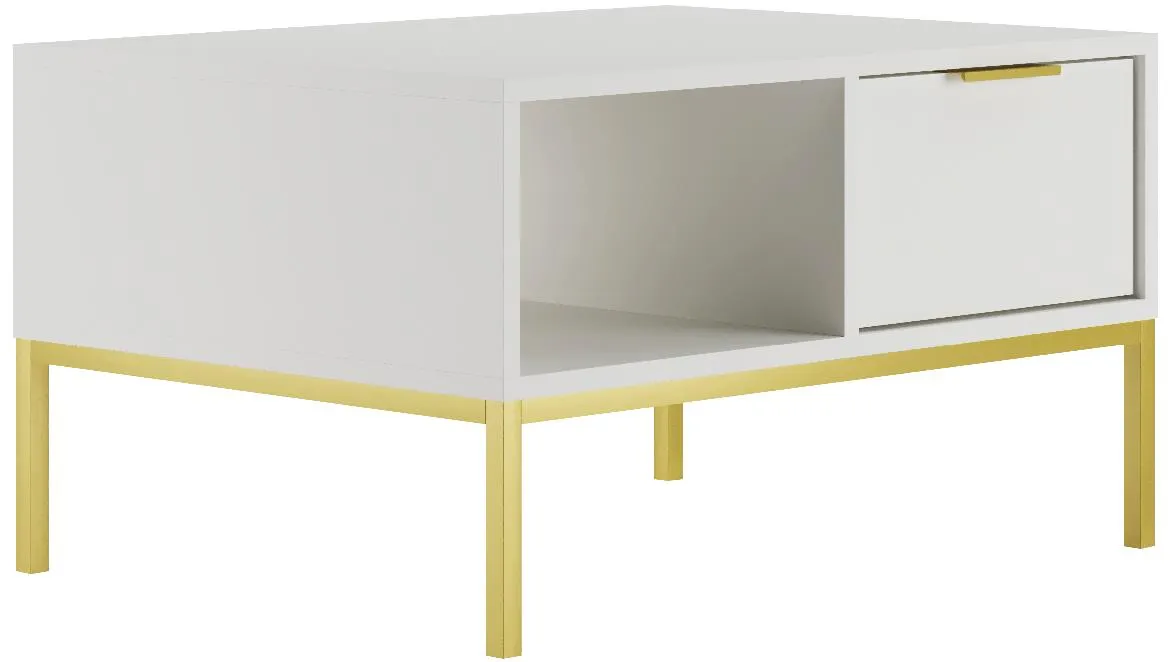Austin klub sto 1 fioka 80x60x45,4 cm beli
