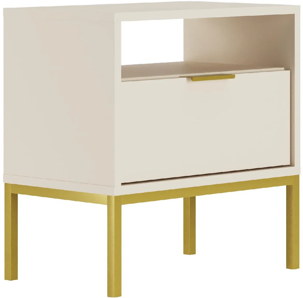 Austin nocni ormaric 1 fioka 55x33x56,4 cm bež kašmir/zlatni