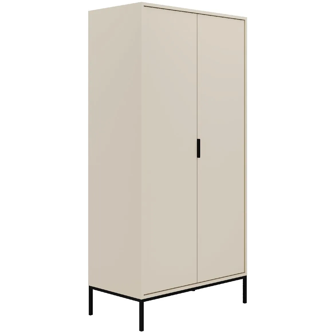 Austin ormar 2 vrata 100x55x205,4 cm kašmir bež/crni