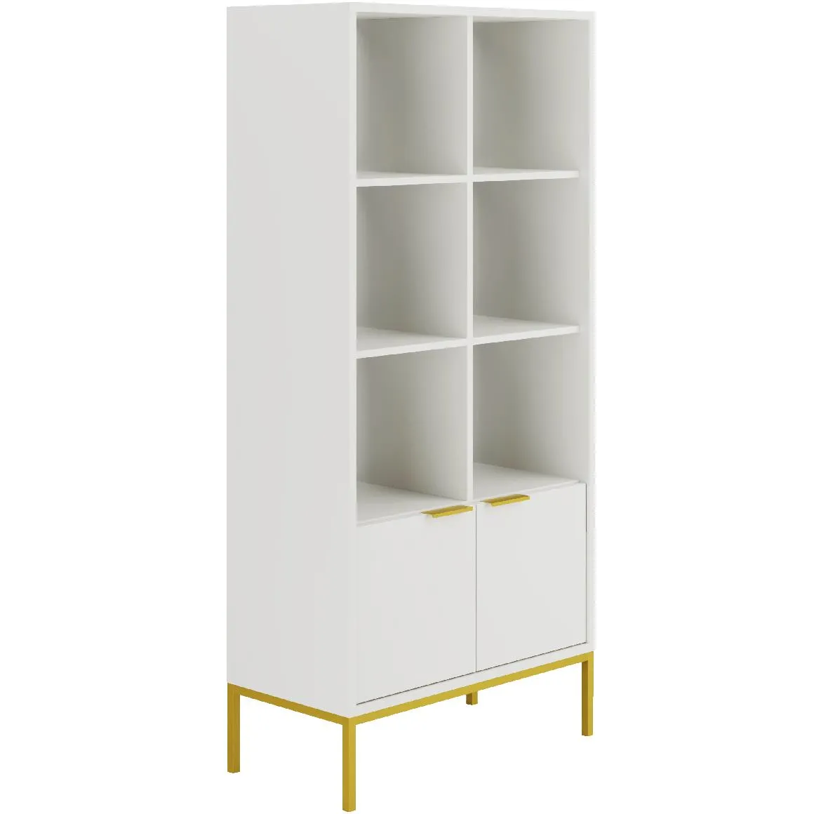 Austin vitrina 2 vrata + 6 polica 80x140x171,3 cm bela
