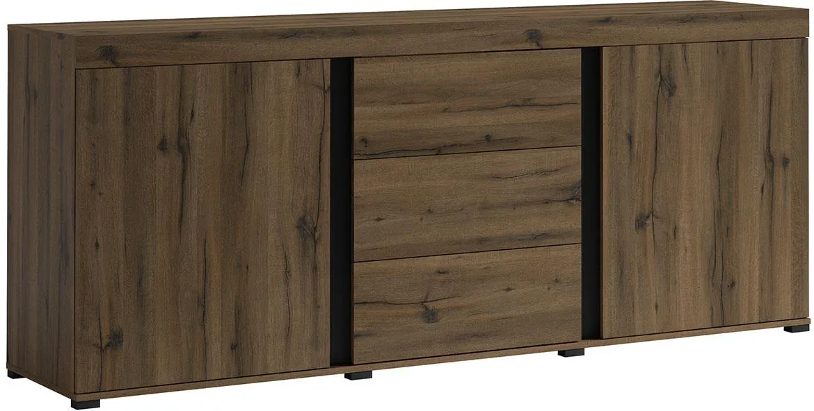 Avignon 04 komoda 2 vrata+3 fioke 220x50x90 cm tamni hrast