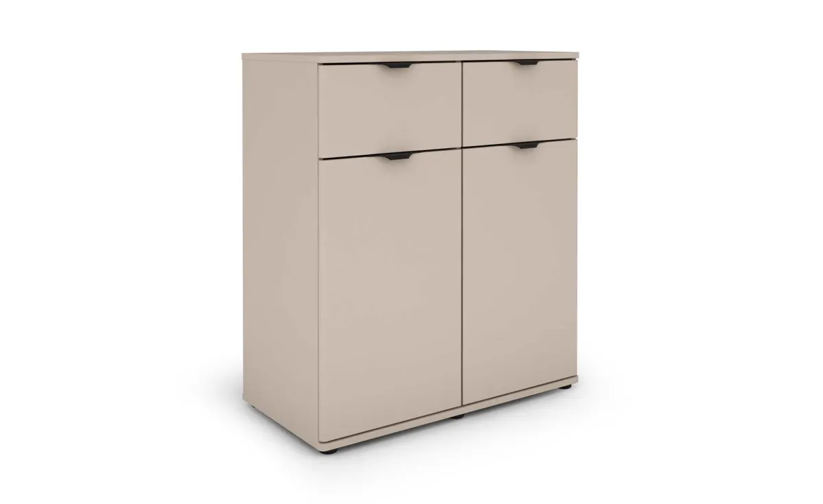 Avola komoda 2 vrata + 2 fioke 80x40x90 cm kašmir bež