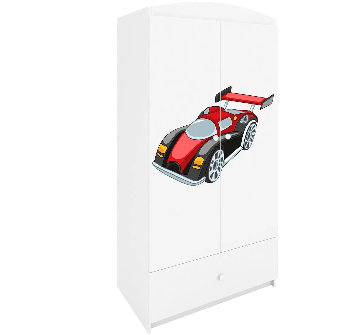 Babydreams ormar 2 vrata+1 fioka 90x57x187 cm beli/print auto