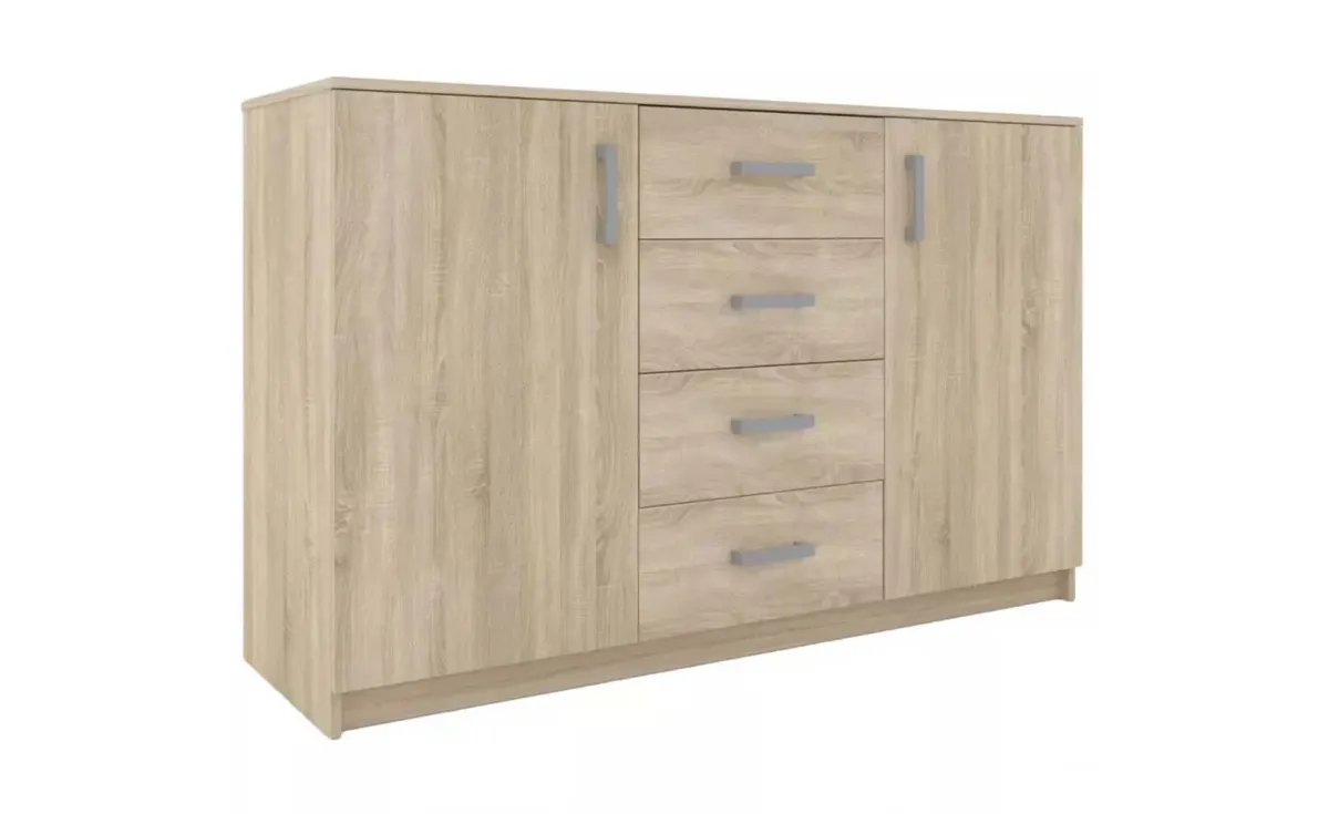 Bahli komoda 4 fioke + 2 vrata 150x45x94 cm sonoma