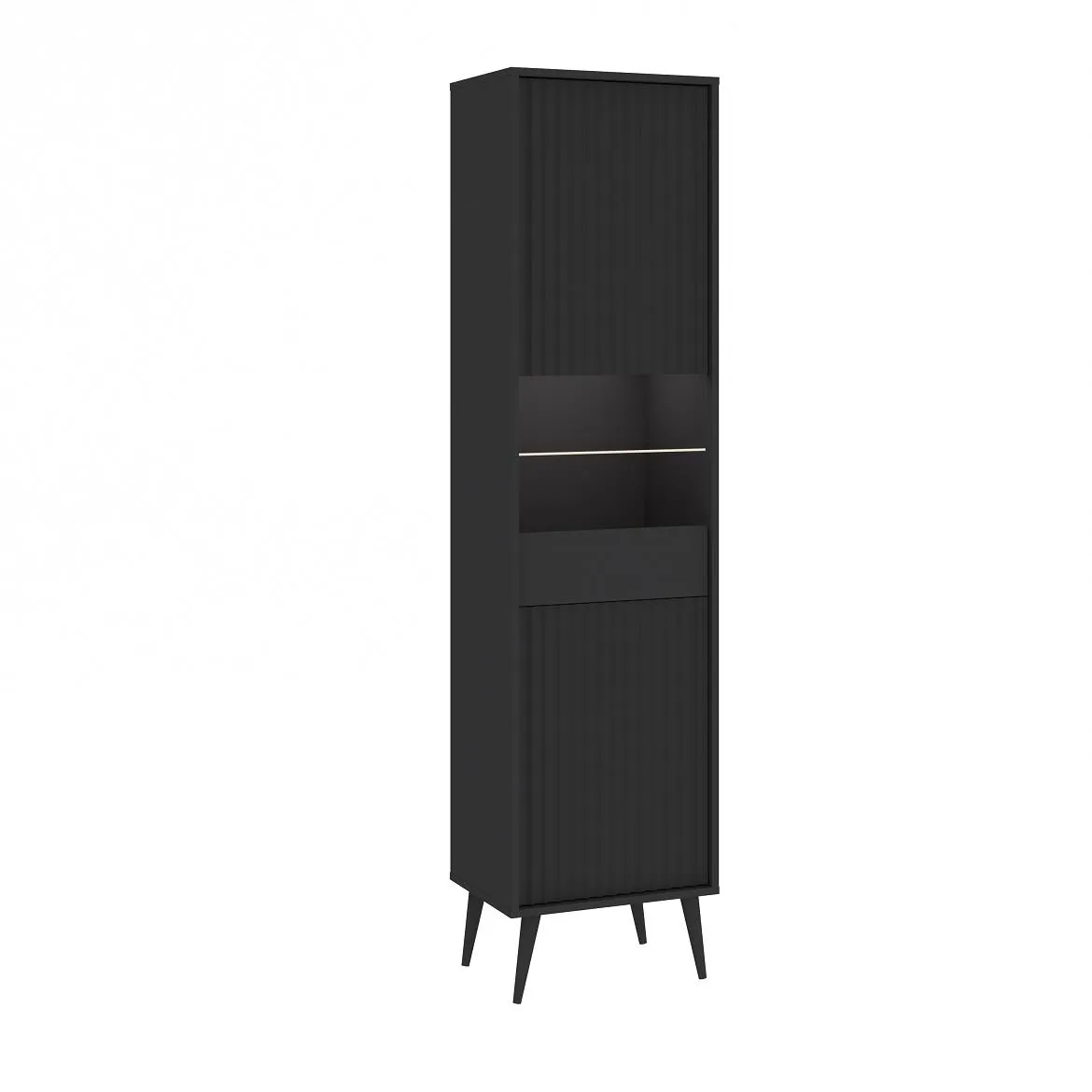 Barcelona 2D vitrina 2vrata 193x40x45 Antracit
