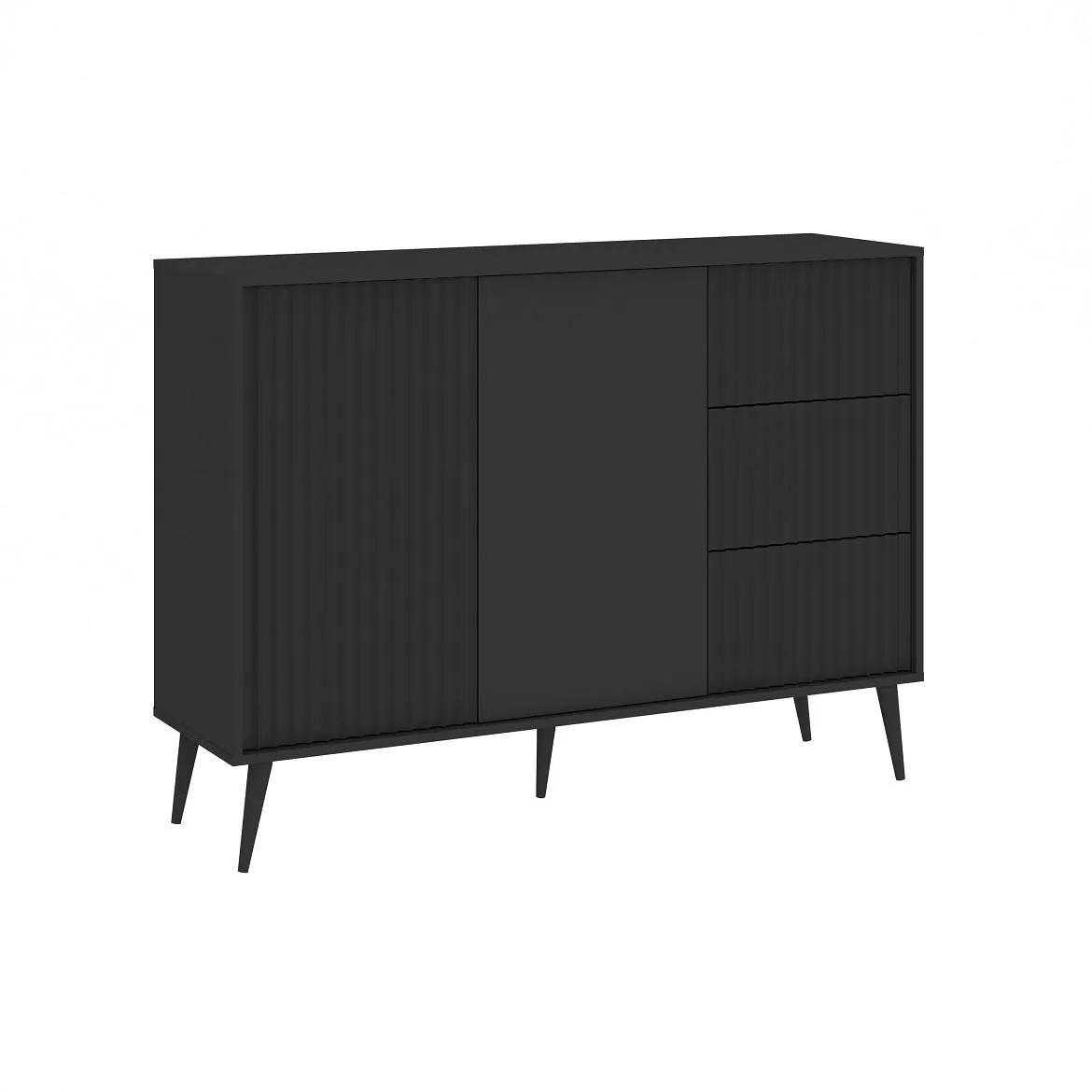 Barcelona 2D3S komoda 2vrata+3fioke 135x40x98  antracit