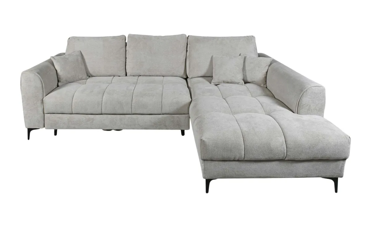 Basel ugaona garnitura sa ležajem 277x190x95 cm bež desna