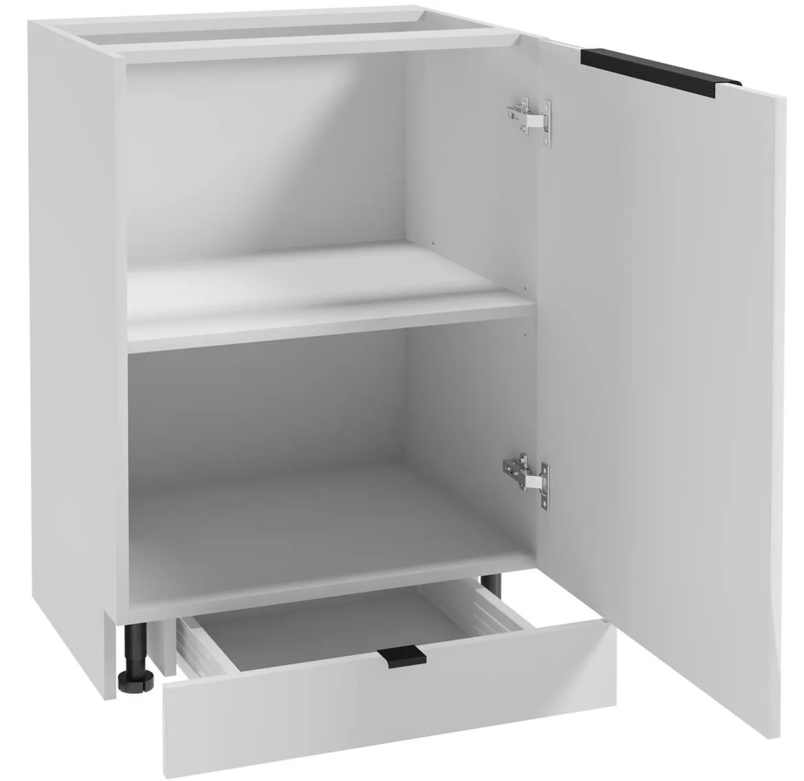 Basti B60 kuhinjski element 1 vrata 1 fioka 60x49x84 cm beli