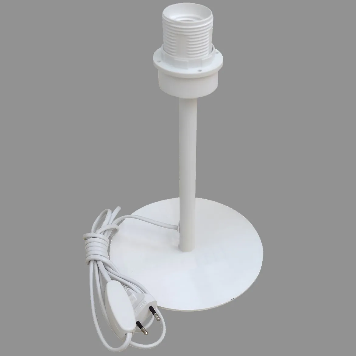 Baza za stonu lampu E27 bela