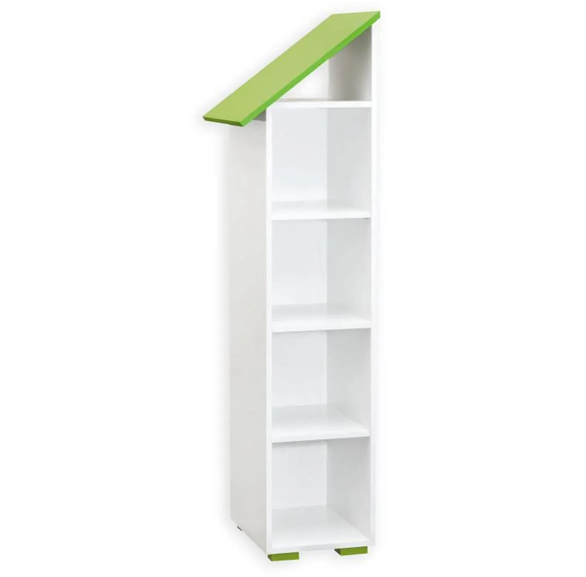 Bb03 4p polica leva 42x44x165  belo/zelena