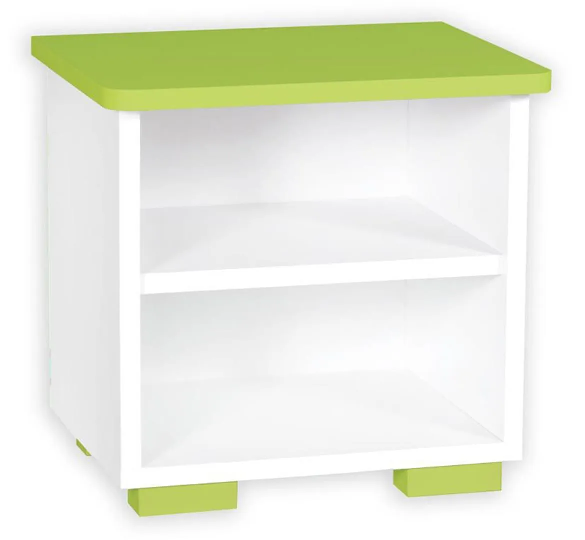 Bb10 nocni ormaric 40x32,5x38,5 belo/zeleni