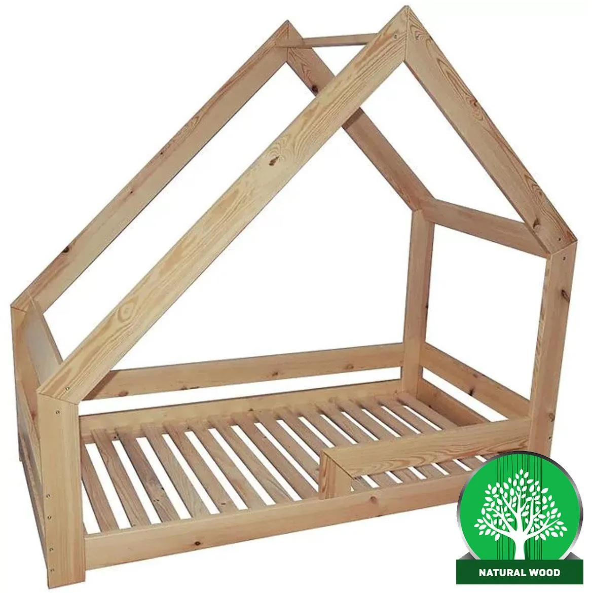 Bed House Prirodni bor krevet bez podnice 85x165x157