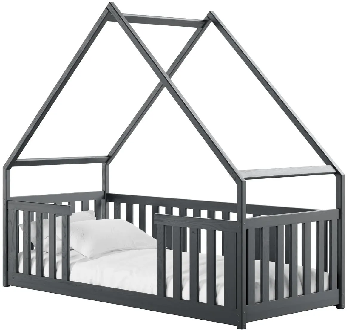 Bee krevet 87x188x184 cm tamno sivi
