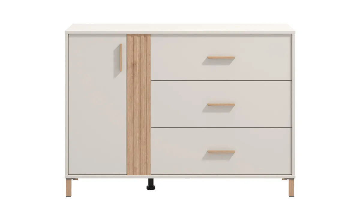 Belfort komoda 1 vrata+3 fioke 125x40x90 cm