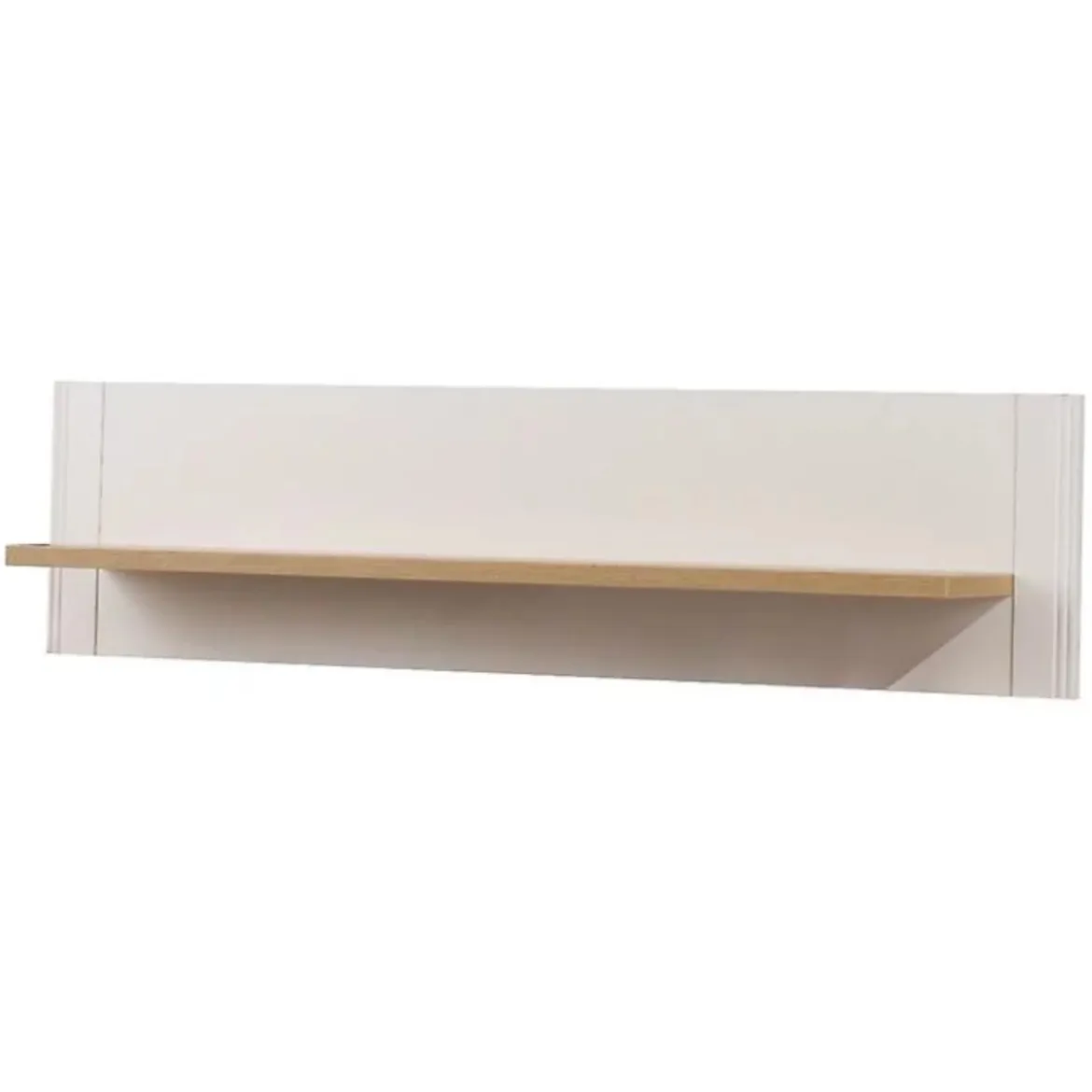 Berg zidna polica 120x20x30 bela/hrast