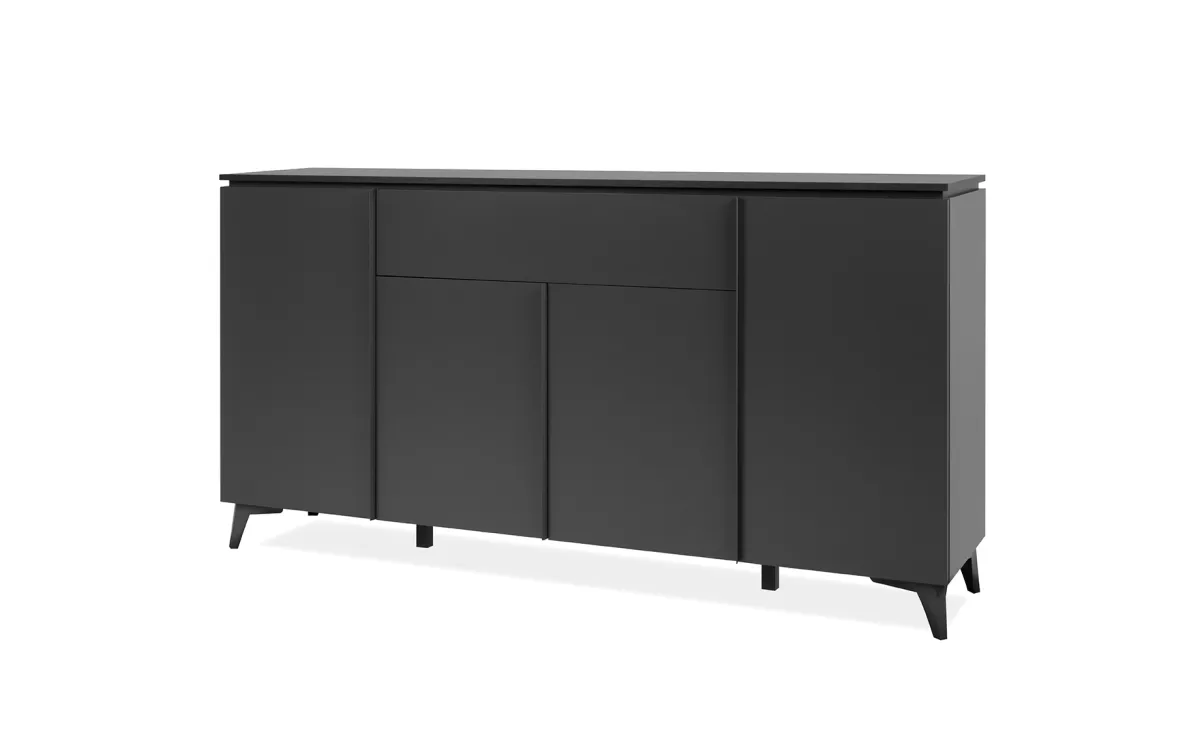 Bertrix komoda 4 vrata + 1 fioka 177x40x92 cm antracit
