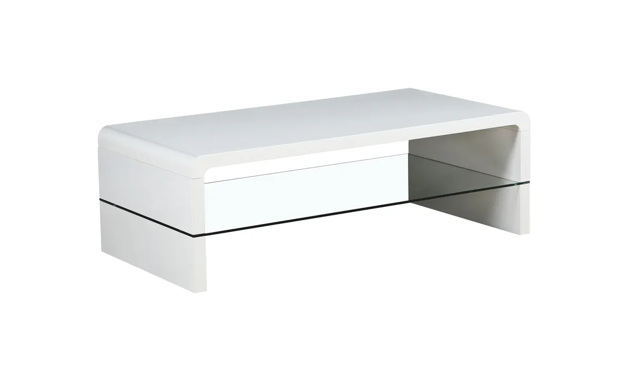Best II klub sto 110x60x41cm beli v.s./staklo