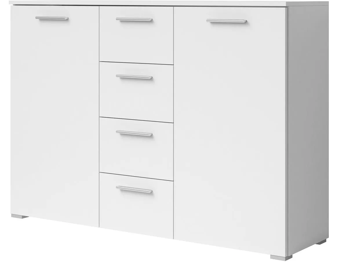 Beta 26 komoda 2 vrata+4 fioke 132x38x93 cm bela