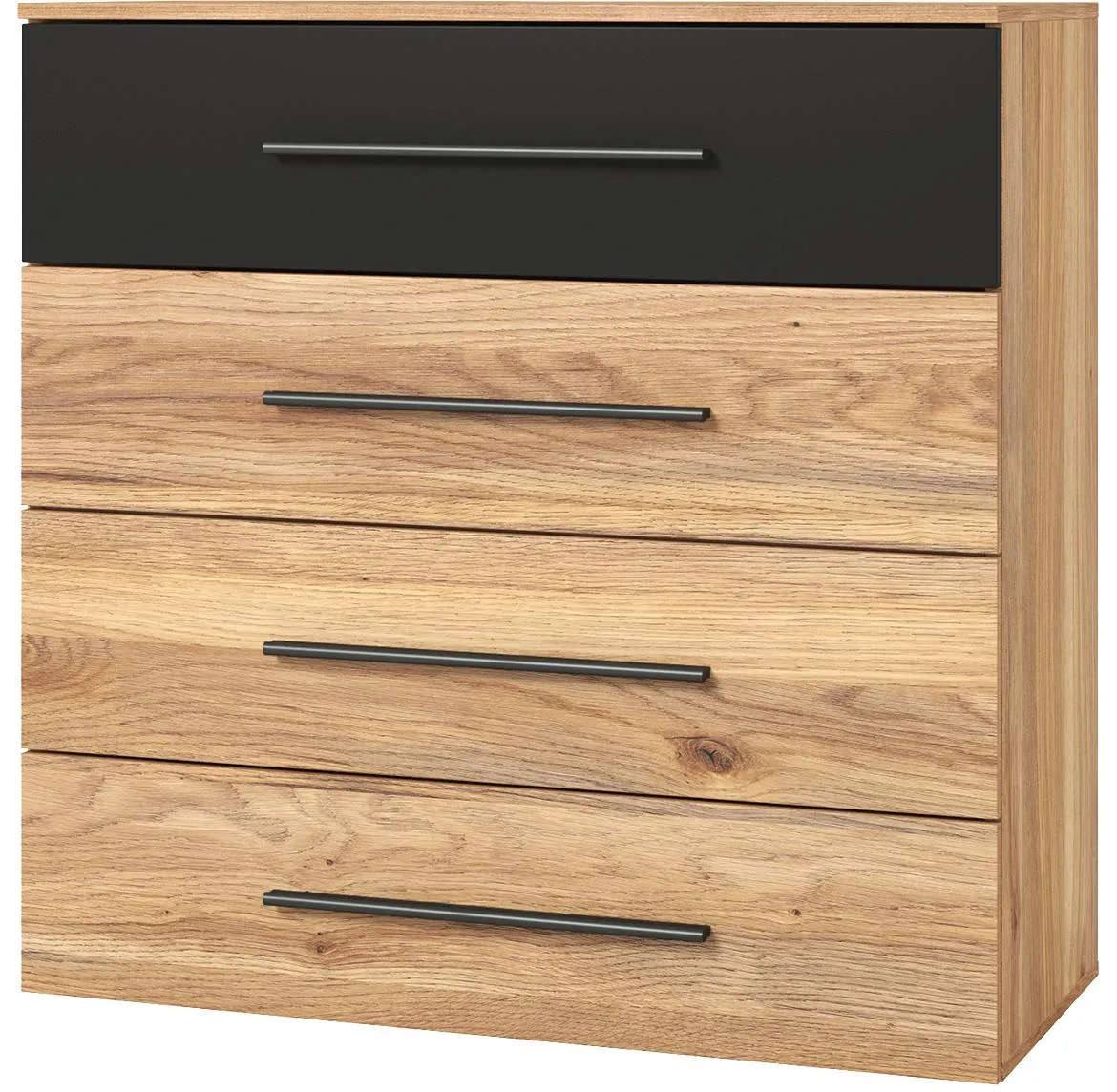 Beta 27 4s komoda 4fioke 91x40x92 Mauvella hrast/crna