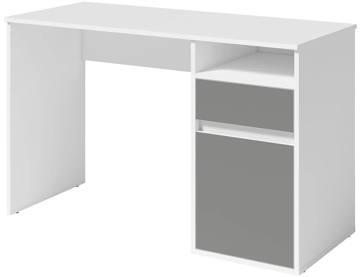 Billa 1d1sz radni stol 120x50x74,1belo/sivi