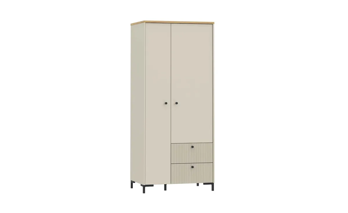 BIXBITE ORMAR 83,1x58,4x191 cm MAUVELLA HRAST/BOJA PESKA