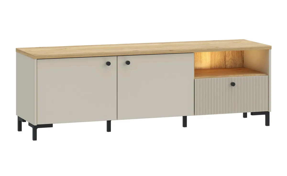 BIXBITE TV STALAK 2 VRATA + 1 FIOKA 152,8x41,9x50,2 CM MAUVELLA HRAST/BOJA PESKA