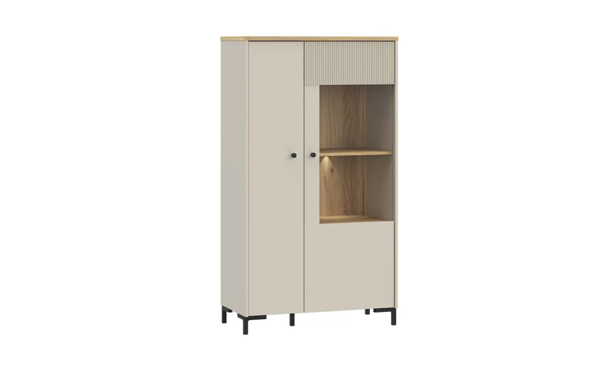 Bixbite vitrina 2 vrata 83,1x41,9x149,4 cm mauvella hrast/boja peska