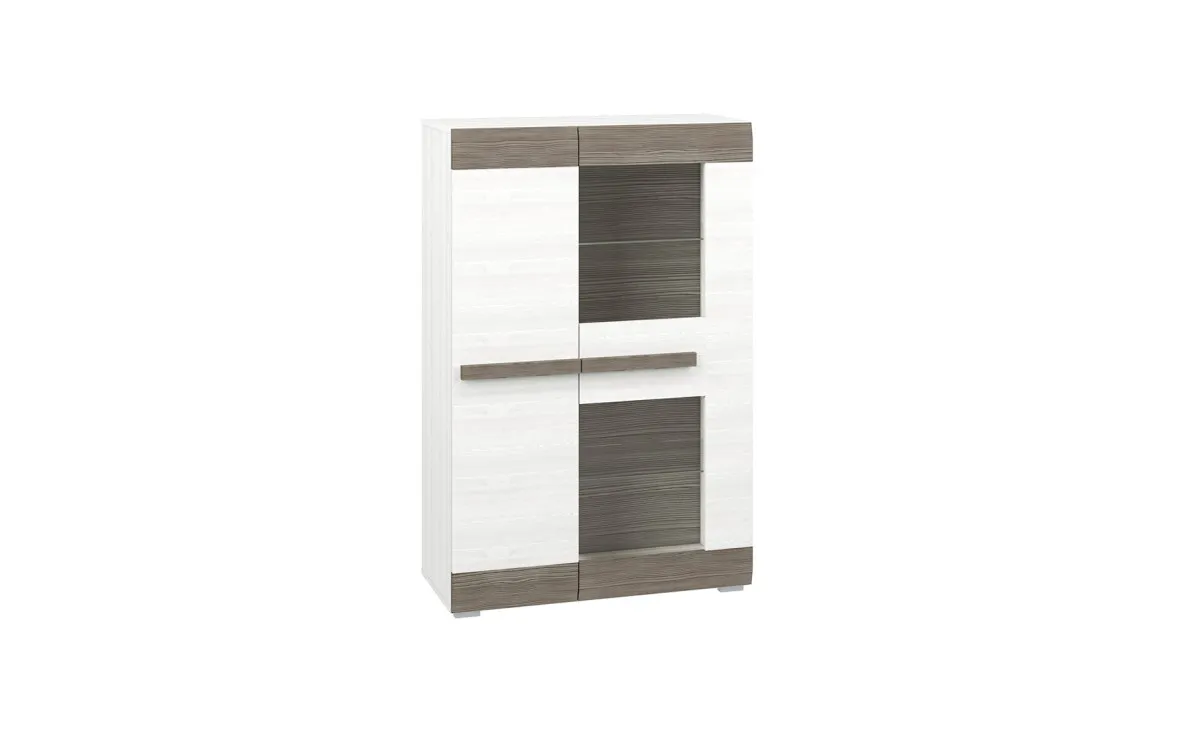 Blanco šira vitrina 2 vrata  92x42x140cm
